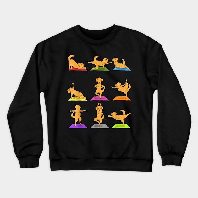 Funny Yoga Dog Crewneck Sweatshirt by Luna The Luminary